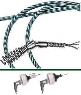 Câble avec vrille articulée pour déboucheur motorisé Val 35 et 35E