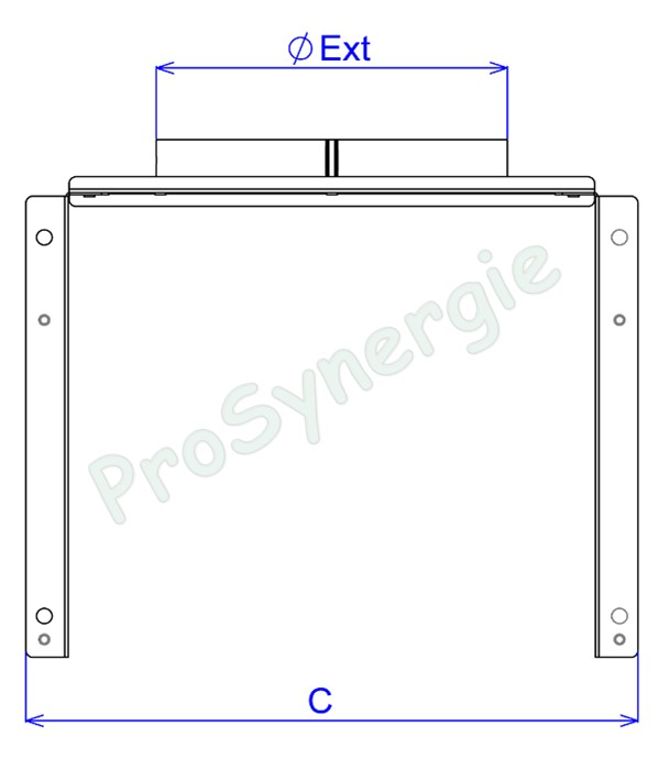 RAL 9005 - Support mural pour conduit de fumée  Ø ext 150 mm
