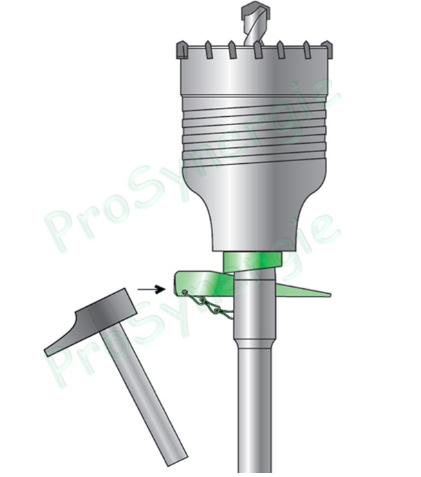 Trépan Carbure Ø  40 mm Pro SDS-max attachement Cône 1/8´´ Diager Crusher