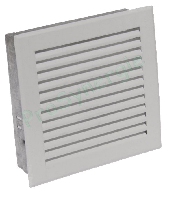 Grille de décompression avec pré-cadre DIM 150 x 150 mm -Façade 170 x 170 mm - Noir