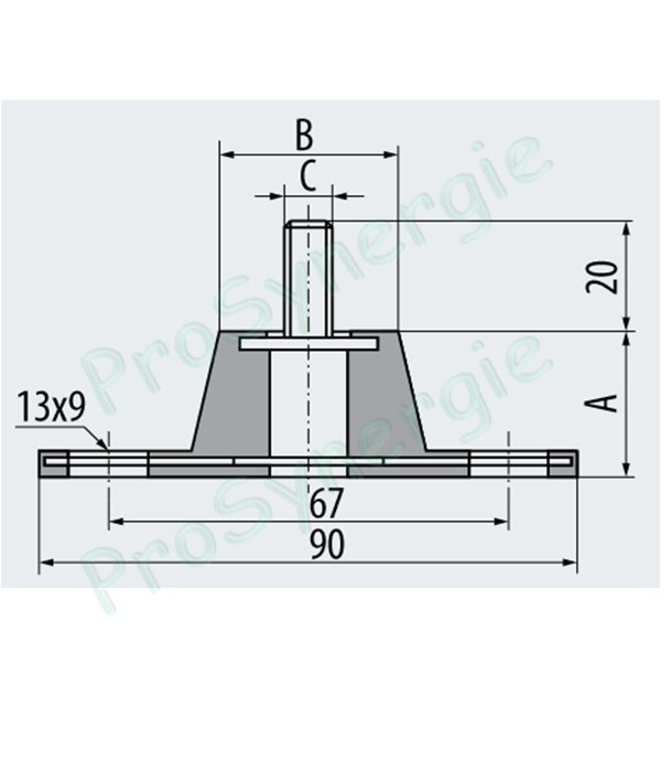 Plot anti-vibratile KSE 45 (45 kg / plot) - Lot de 4