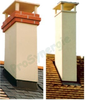 Souche Polyten 30 Finition corps brique Rouge flammé - Avec coiffe