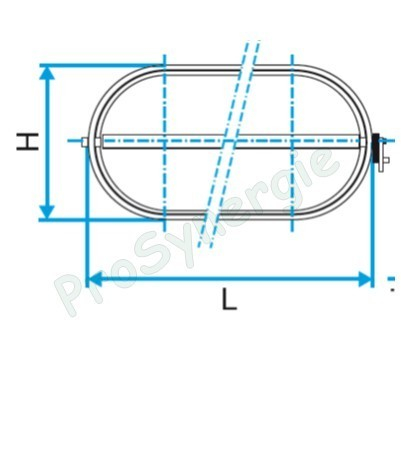 RGO - Registre d´équilibrage Galva Oblong - Hauteur 165 mm - Largeur 410 mm
