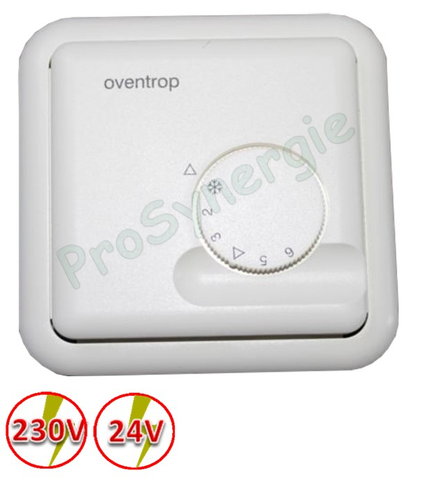 Thermostat d'Ambiance tout ou rien 230V ou 24V pour pose encastrée
