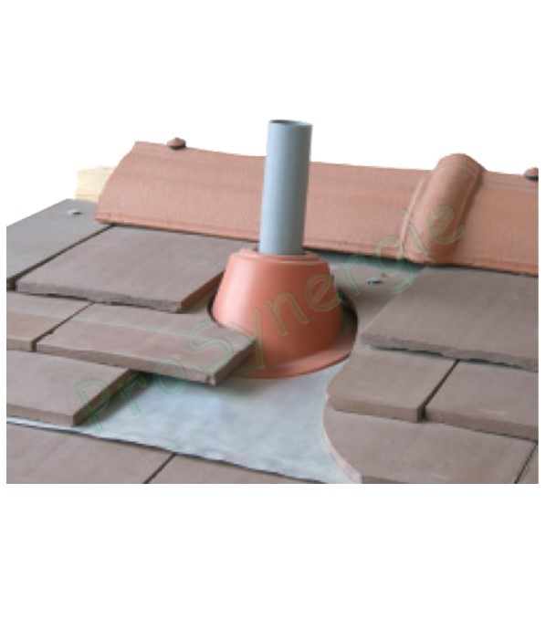 Versatuile 2000 - Etanchéité souple de sortie de toiture EPDM noir vulcanisé Mini Ø 25 à 101 mm avec bavette de couverture alu 355x457mm
