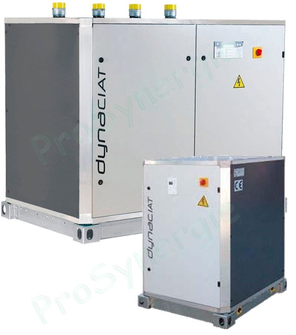 Pompe à Chaleur Groupe d´eau glacée Dynaciat LG 130A(Opt° réversibilité hydraulique) 400V  25,4A - Pc 51KW (10/7°C 30/35°C) Pf 42KW (7/12°C 35°C) - 600x1044x938mm
