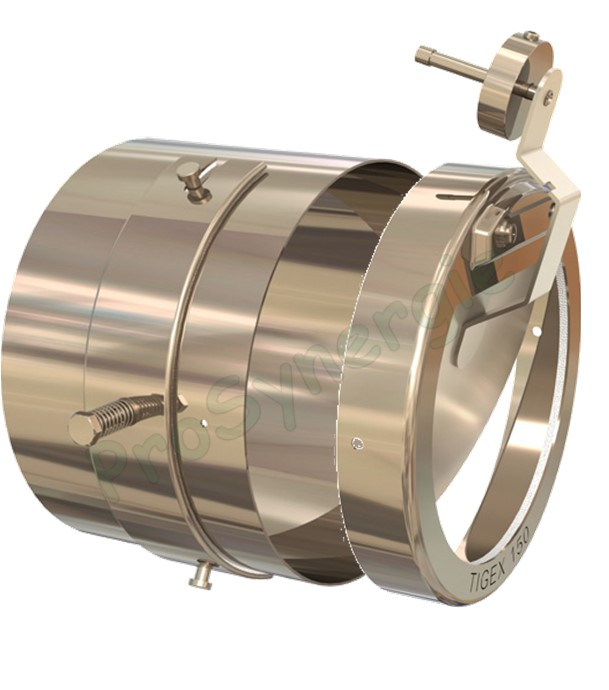 Manchette anti-déflagration acier inox brillant M Ø180mm pour Tigex 180 G