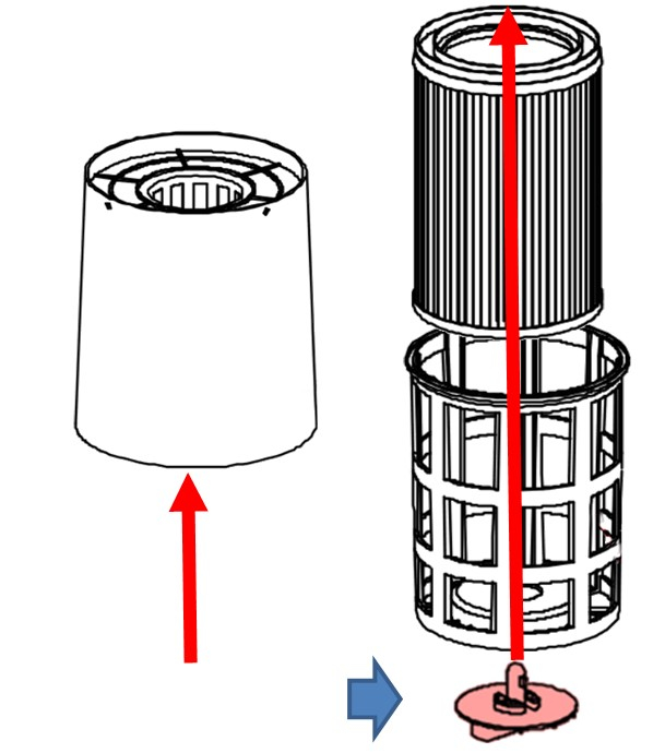 Couvercle filtre pour centrales d´aspiration C.Axpir Digital et Dynamic