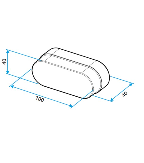 Bouchon Minigaine Aldes - Ventilation (VMC) - Section 40 x 100 mm