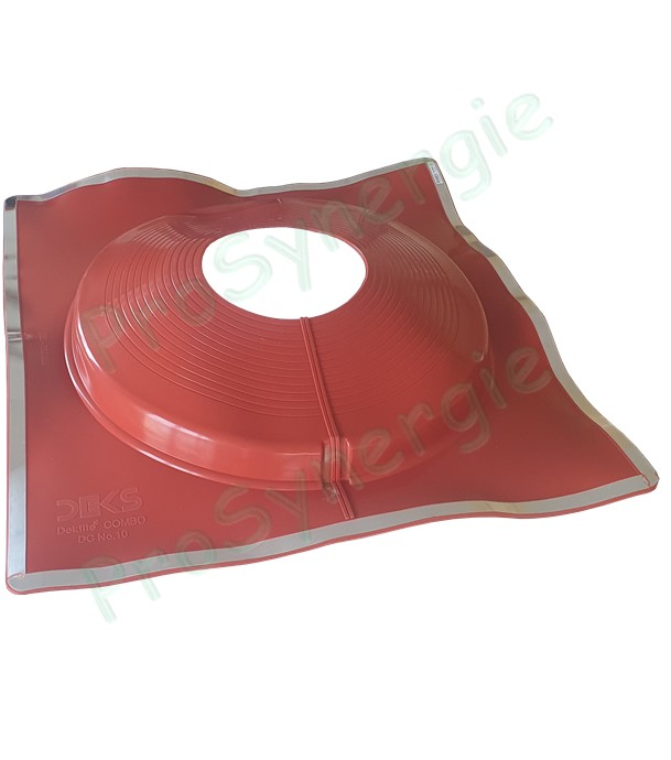 Etanchéité souple SolFlexe Silicone rouge (200 °C maxi) n°10 Ø 350 à 760 mm - Ouverture latérale possible et embase carrée