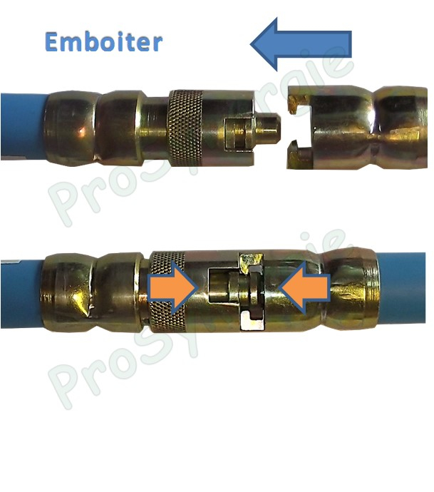 Canne de ramonage Cannauto  PPH grise - Ø 20 mm - Longueur 1 m