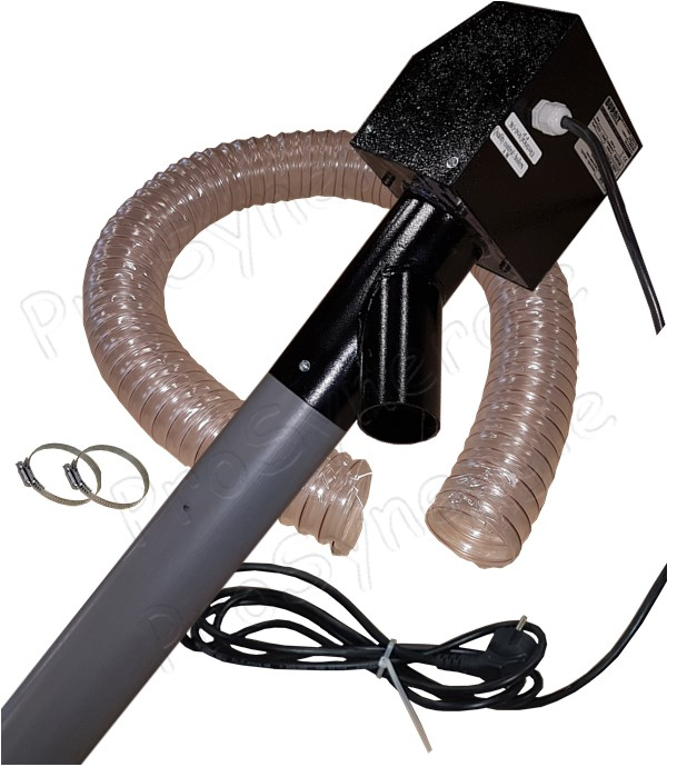 Vis sans fin motorisé Ø75mm longueur de 3 mètres tube de livraison flexible Ø60mm pour transfert ou alimentation de Brûleur à granulés (environ 10kg/h)