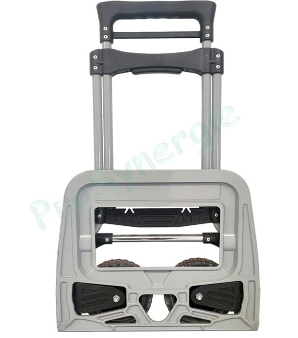 Diable pliable pour charge maxi 120 kg - Plateau spécial Virabox - Roues Ø 145 mm - Poignée coulissante 1,08 m