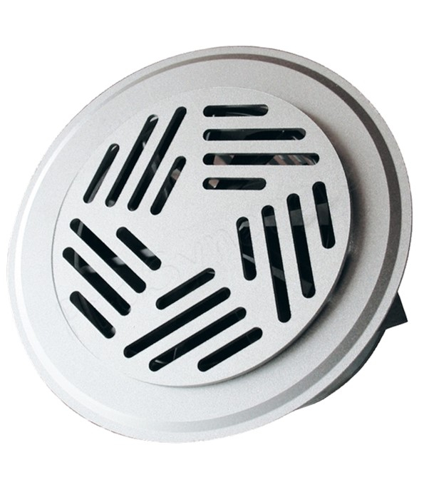 BSJH - Diffuseur de sol rond aluminium pour Diffusion d´air verticale Couronne Ø240 mm - grille 190 mm