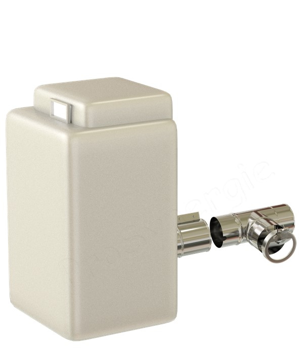 Kit raccordement arrière horizontal chaudière Ø 153 mm avec régulateur de tirage