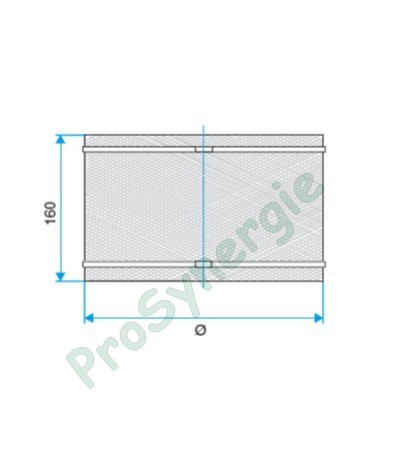 RS - Kit (manchette + colliers serrage) largeur 16 cm raccord souple pour gaine circulaire Ø630mm