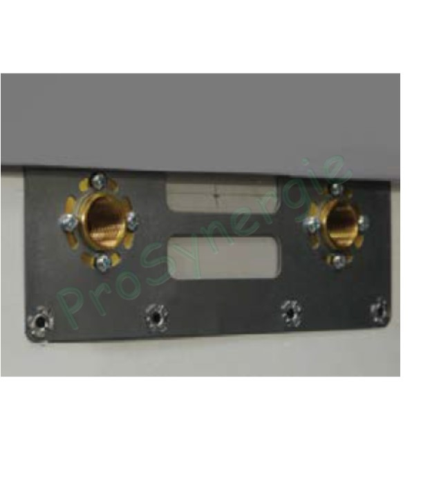 2 Coudes pour robinetterie avec Platine entraxe 150 mm Cloison plaque de plâtre - Sertir Multicouche Fluxo Ø 20 mm - Visser Femelle Fixe 1/2´´