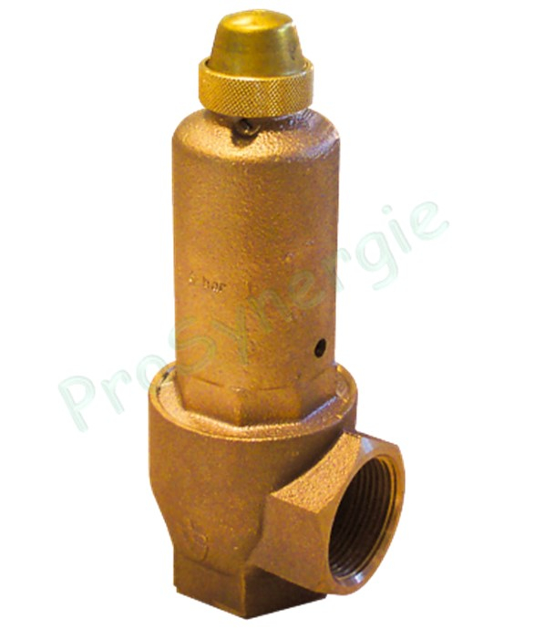 Soupape de sûreté série G - Corps Bronze - Tarage 3 bar - F Ø 3/4´´