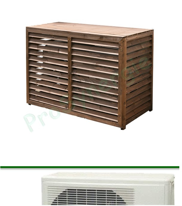 Cache Clim Bois traité Taille M - Intérieur  900x475x675 mm