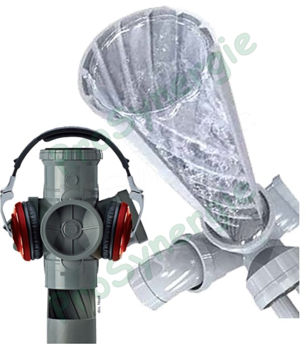 Tube PVC d´évacuation d´eaux usées acoustiques - hélicoïdal Chutunic (unitaire) - Nicoll Ø100mm - Longueur 3m