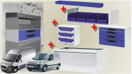 Tiroirs et Rangements composables pour véhicule utilitaire