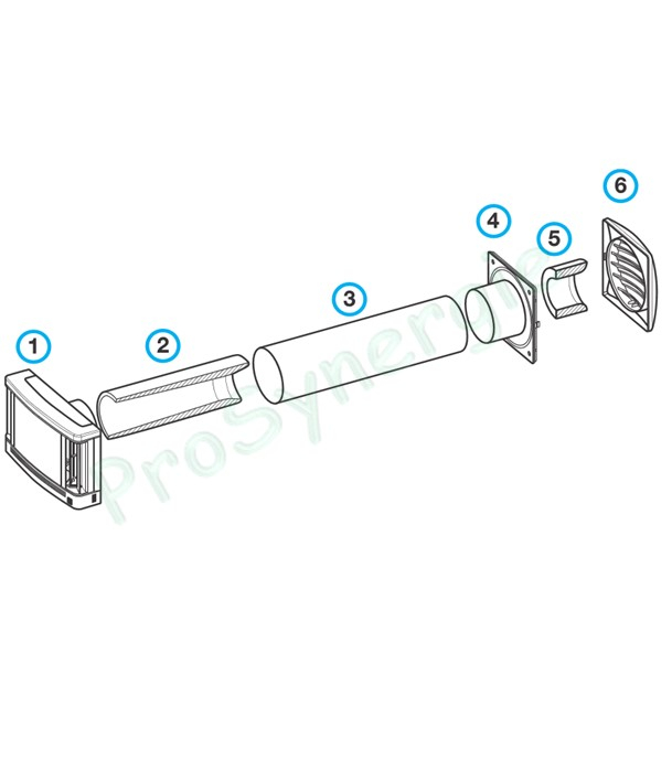 Mousse Acoustique Auvent pour entrée d´air murale EHT / EFT