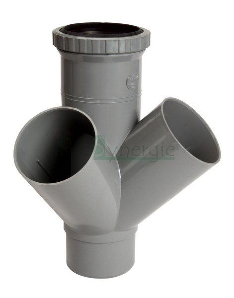 Culottes PVC évacuation chambre dilatation incorporée MF Ø 100 mm - piquage équerre 45°