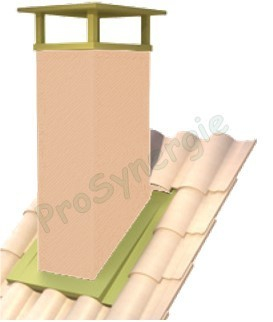 Plaque d´étanchéité Polyten45 pour toit Tuile + Bavette souple plomb 280mm - Pente de toit de 32 à 45°