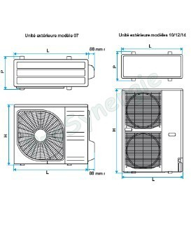 Pompe à Chaleur Air / Air Aldes T.One Horizontale - Modèle 10H - Réversible