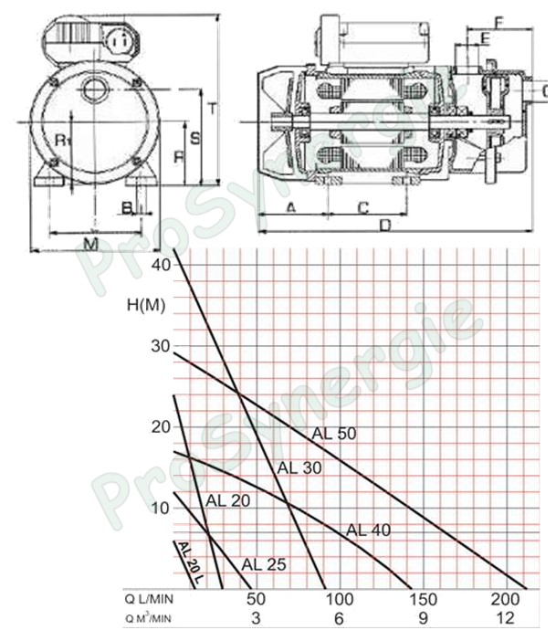 Pompe de transfert réversible inox (230V) ALM 50 - Débit et Hmt maxi : 12.3m3/h 30mCE autoamorçante (eau, eau de mer, huile et gaz-oil)