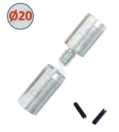 Embout de rechange Mâle + Femelle + goupille Canne 20