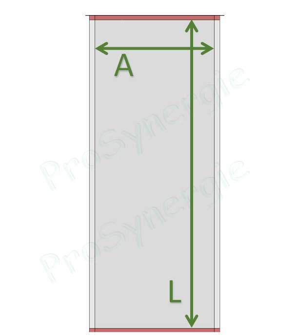 CRRidp - Conduit Rigide 1,5m Rectangulaire à Cadre - Galva - Isolé 25 mm ext + paroi ext - A=900mm - B=1000mm