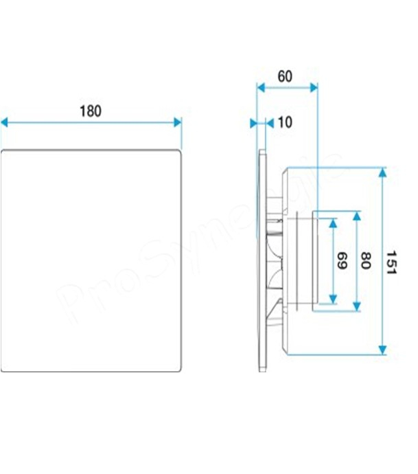 Kit Bouche de ventilation décorative ColorLINE Blanc Flocon Ø 80 mm