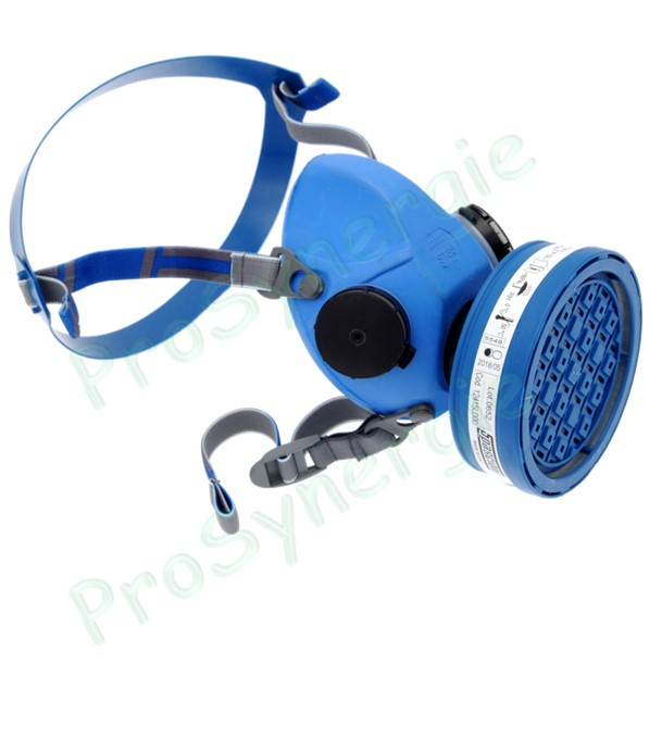 Demi-masque professionnel à cartouche filtre unique interchangeable + 1 Cartouche Filtre poussière 100 LD-P3-R