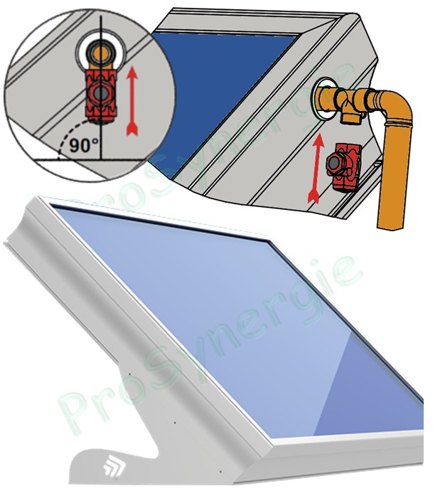 Capteur solaire plat Stratos® DR 110 surface 1,31 m² (pour 2 personnes avec ballon ECS 105 litres)