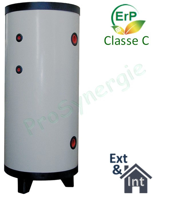 Bouteille acier stockage (eau glacée et chauffage) 100 litres Isolation polyuréthane injectée ép.30mm - ØxH=460x1000mm