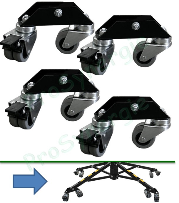 Jeu de 4 roues pour lève-charge 125kg Haut max 3,5m (réf GAL110635)