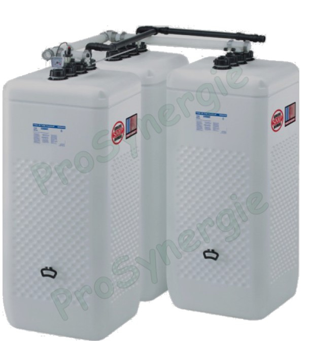 Cuve Fioul plastique installation intérieur double paroi ''Intégrale modulaire  750 Litres (L*l*H) 750*750*1700mm
