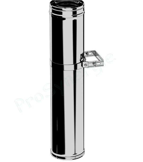 Kit BIOX Ø 130/200 mm Sortie murale avec 1m + Coude 90° + 25cm avec trappe -  Pour chaudière granulé