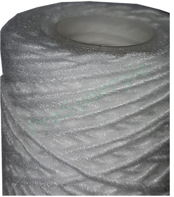 Cartouche polypropilène bobiné (Filtration des sédiments dans l´eau) - Précision : 25 microns - Hauteur  9´´3/4