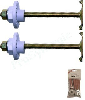 Lot de 2 Fixations Lavabo ou Chauffe eau pour paroi creuse