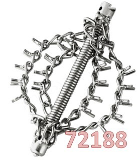 Batteur à 4 chaînes avec crampons pour Flexible de déboucheur Ø 32 mm (diamètre tête 80mm - Longueur 220mm)