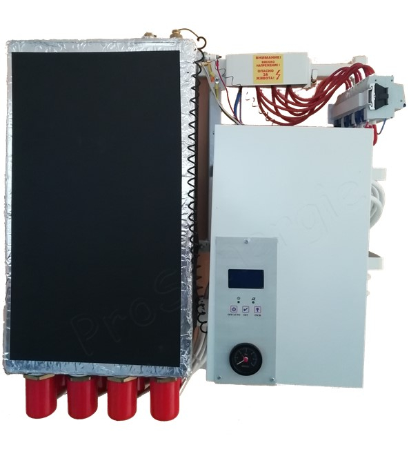 Chaudière électrique (radiateur/plancher chauffant) 90KW 400V (HxLxP= 795x780x325mm) équipé (soupape, vannerie, sécurité) raccords Ø2´´ + régulateur électronique climatique