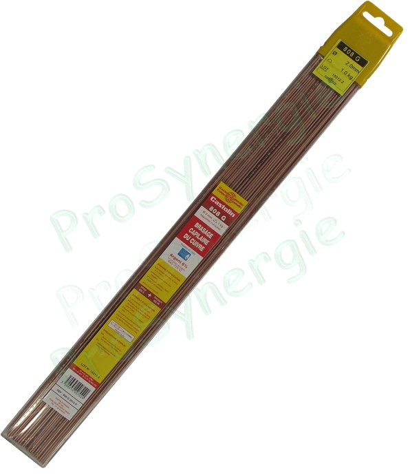 Brasure CASTOLIN 6% Argent Gaz ATG autodécapante du cuivre 808 G - 1 kg - Ø 2 mm - Lg 50 cm