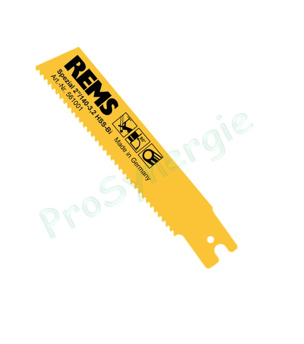 Lot de 5 lames de Scies Sabre Epaisse et rigides pour sciage à 90° - Tube 2´´ ou lg 140 mm - Denture 3,2 mm