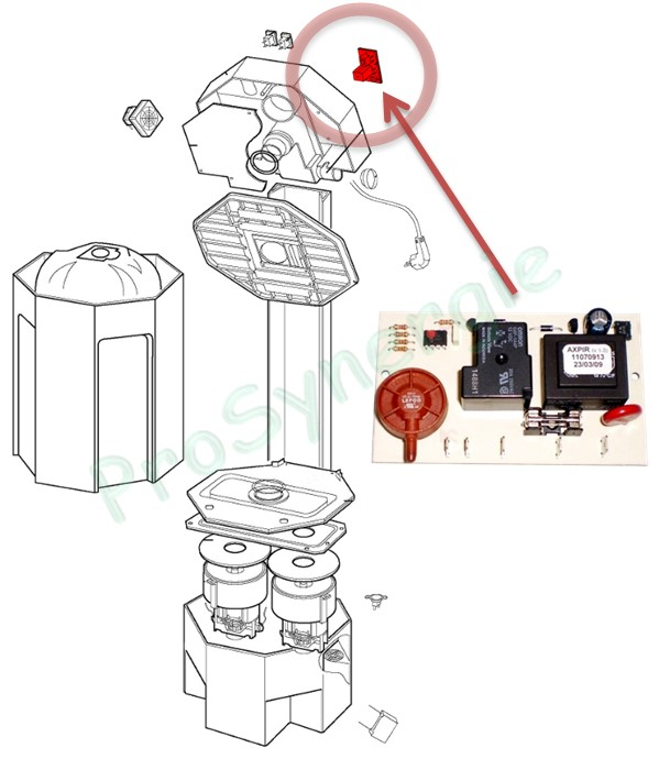 Carte électronique (générique) pour aspirateur Aldes 2200 W avec 2 moteurs (Axpir Energy Confort et Bleu)