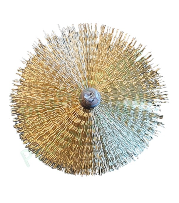 Brosse Ronde - Fil Acier laitonné 0,25 - Ø 40 mm - Lg garnissage 120 - Fil de tige 4 - Lg de tige 100 cm
