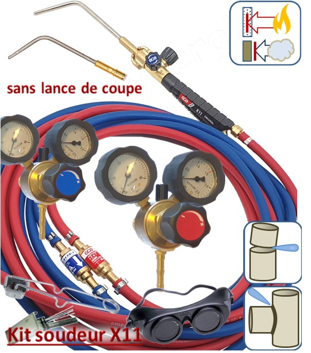 Poste à souder Oxy-Acétylène Trans´Flam (2,3/1,6 m³) Air-Liquide - Soudeur Jetsoud SI ou Soudeur-coupeur X11