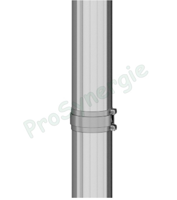 Collier Large Inox pour conduit de fumée isolé Duoten (2,5 m sans haubanage)