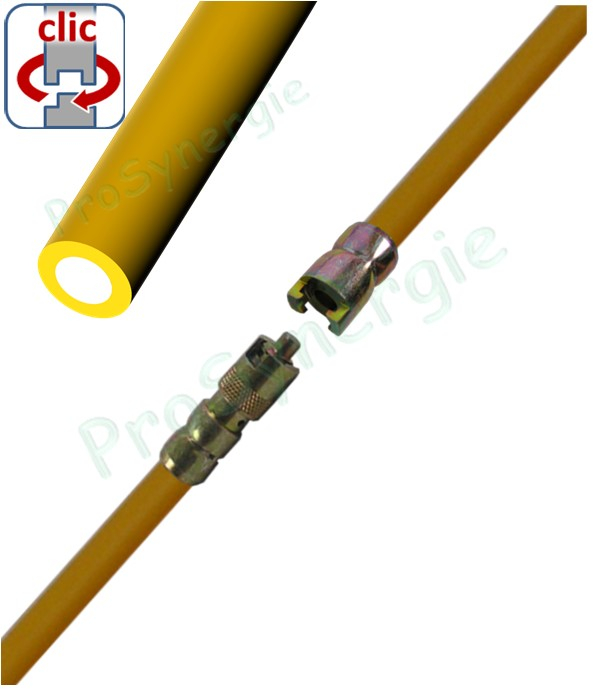 Ensemble ramonage tubage flexible - Jeu de 6 cannes Fibroflex ou Fibrauto Ø 9 et jeu de Hérissons polyamides